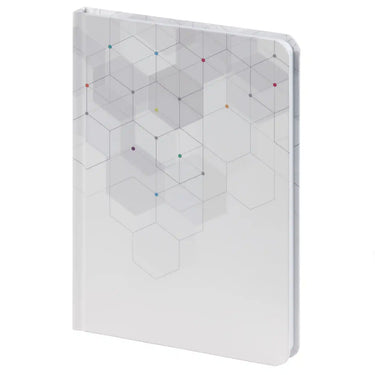 BV475-4 Blue Dotted Notebook Hexagonal